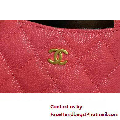 Chanel Grained Calfskin  &  Gold-Tone Metal Zip Coin Purse AP2061 Peach Red 2025